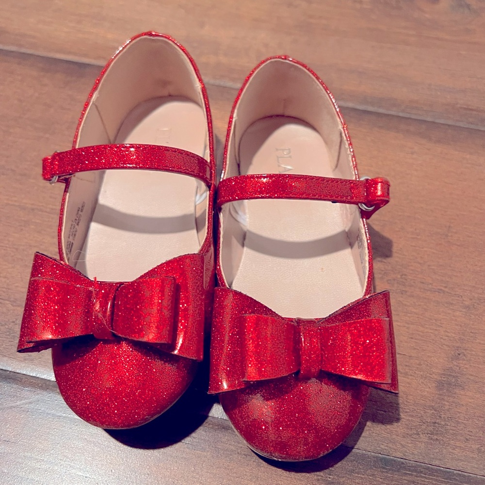 Children’s Place red sparkly shoes